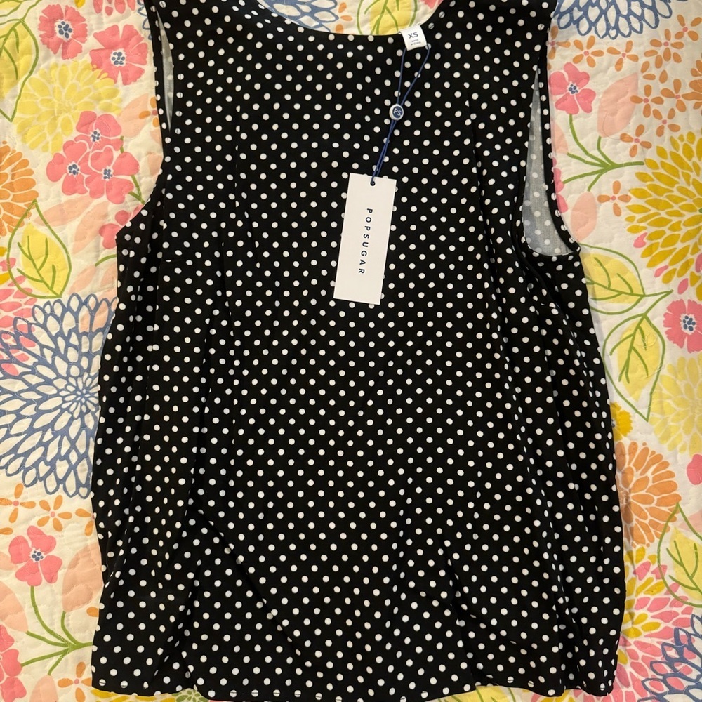 NWT xs popsugar blouse button down back